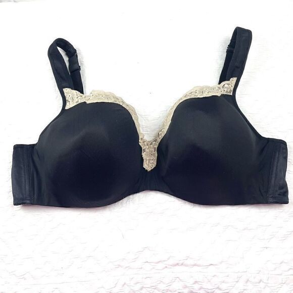 BUY 1 GET 1 FREE Avenue Body 46DD black full coverage lace accents comfortable e - Picture 1 of 10